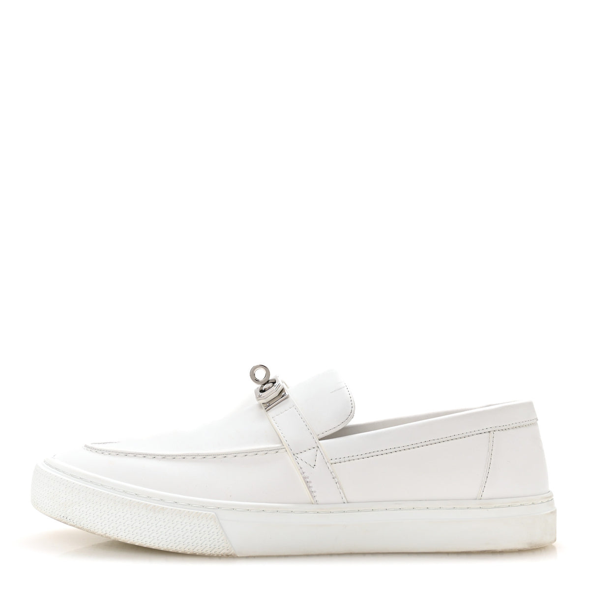 Calfskin Mens Game Slip On Sneakers 42.5 White