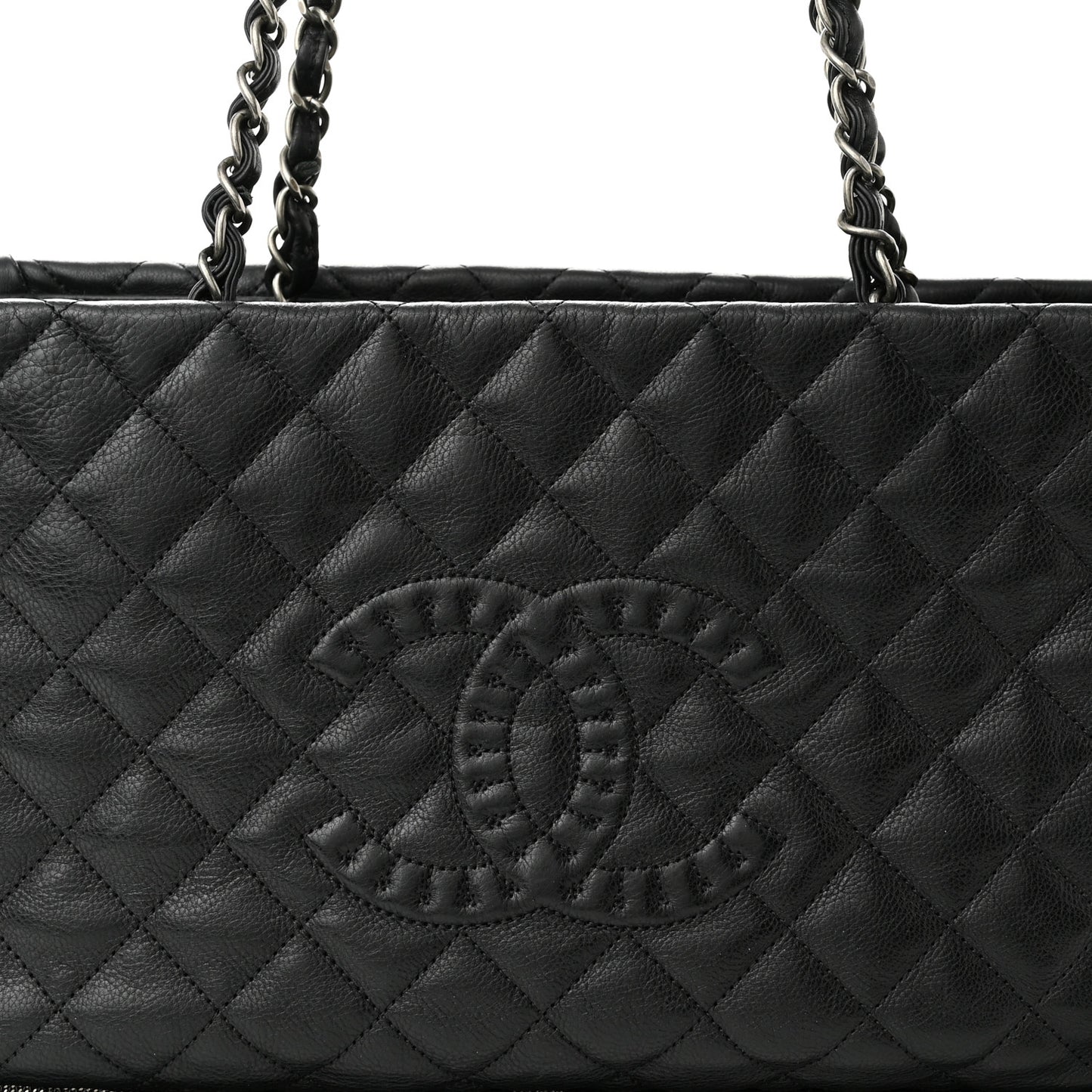 Calfskin Quilted Istanbul Small Tote Black