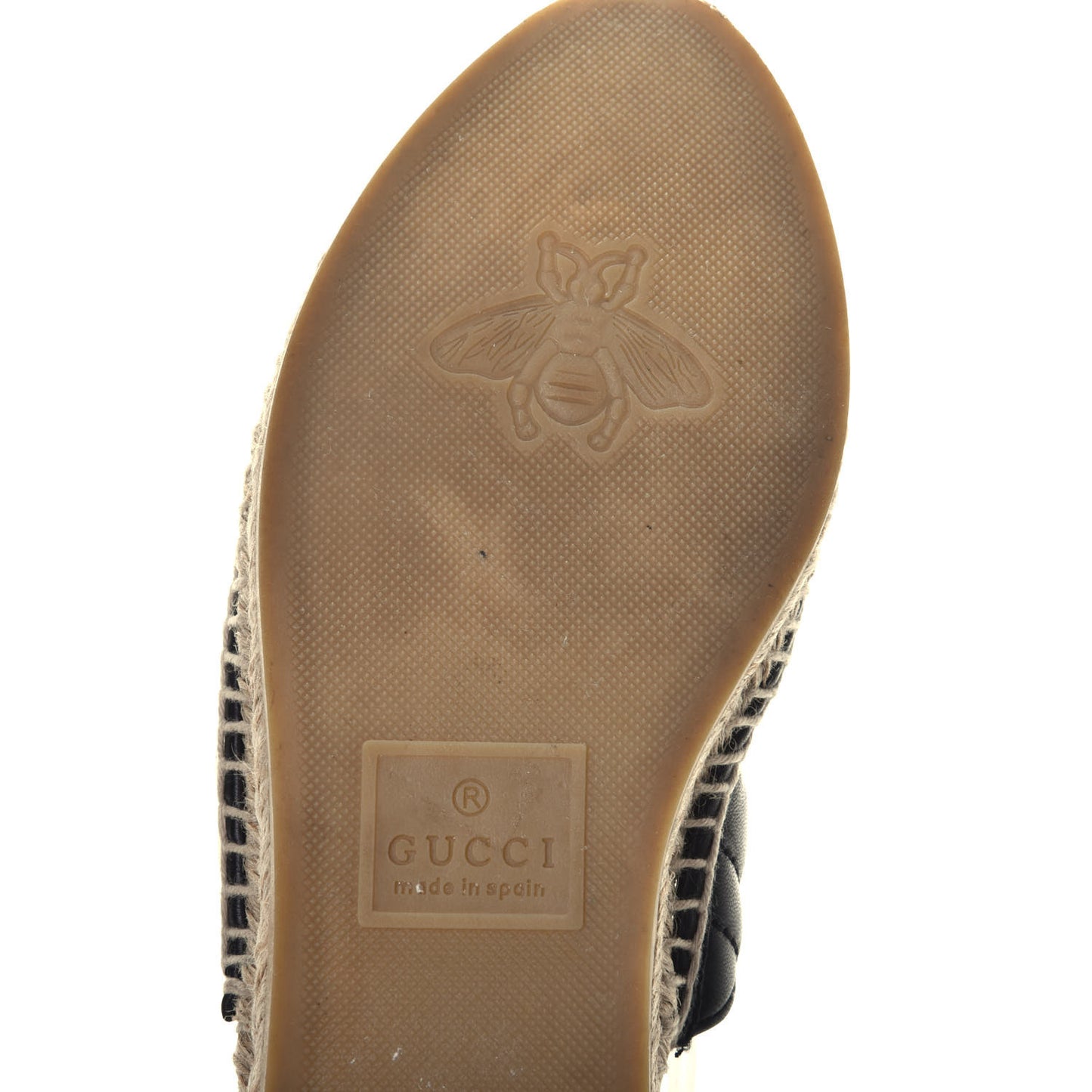 Nappa Matelasse GG Marmont Espadrille Slippers 36.5 Black