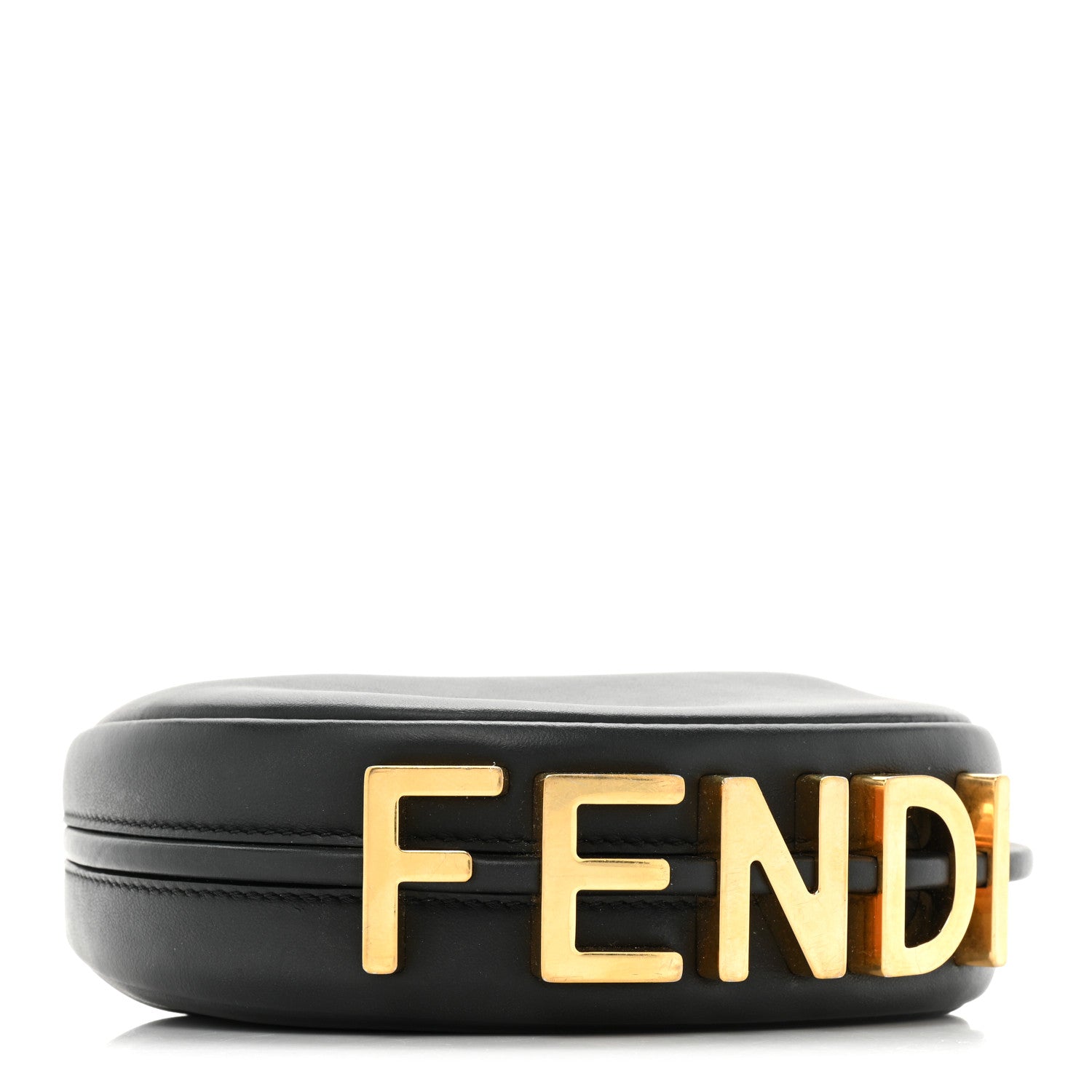 Fendi Vitello Grace Matte Nano Fendigraphy Hobo Charm Black 3 of 9