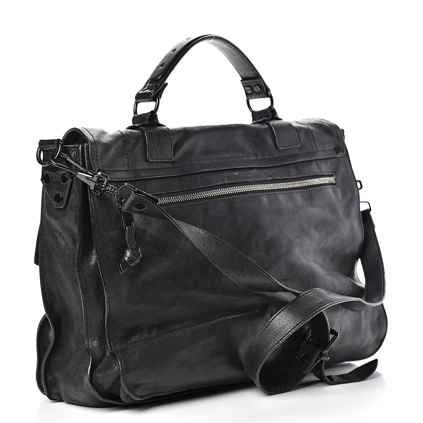 Lambskin Large PS1 Satchel Black