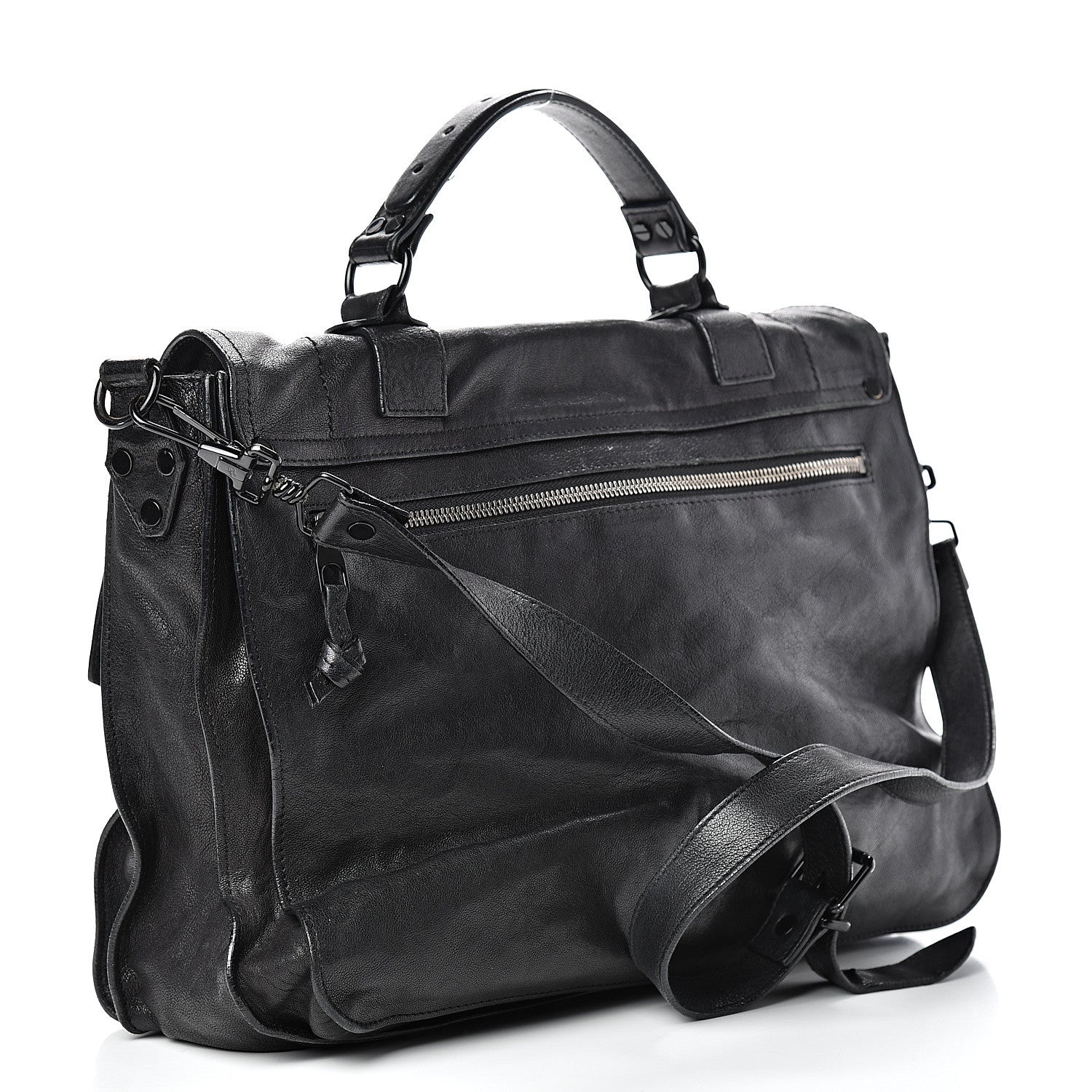 Proenza Schouler Lambskin Large PS1 Satchel Black 2 of 21
