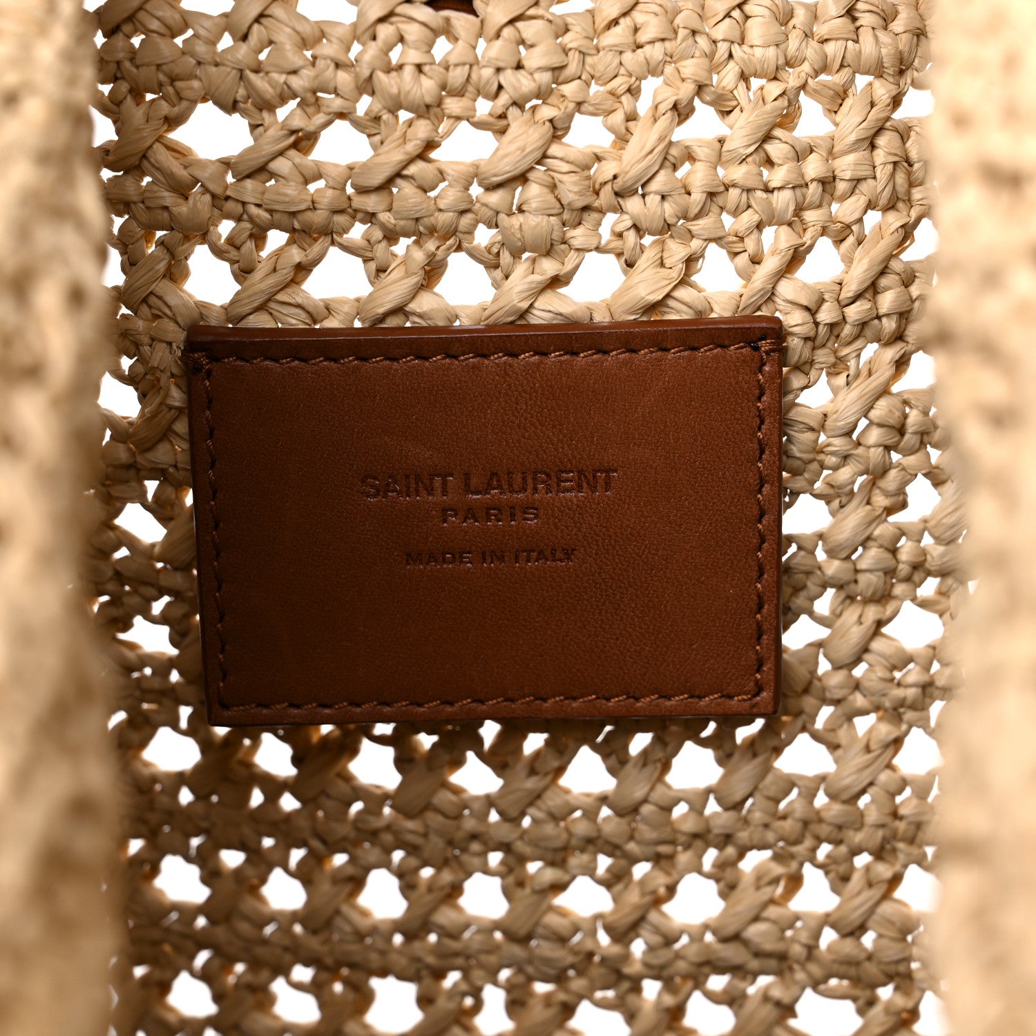 Saint Laurent Raffia Monogram Hobo Naturale 6 of 10