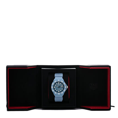 Tag Heuer Polylight Stainless Steel Rubber 38mm Formula 1 Solargraph Quartz Watch Light Blue WBY1163 5 of 5