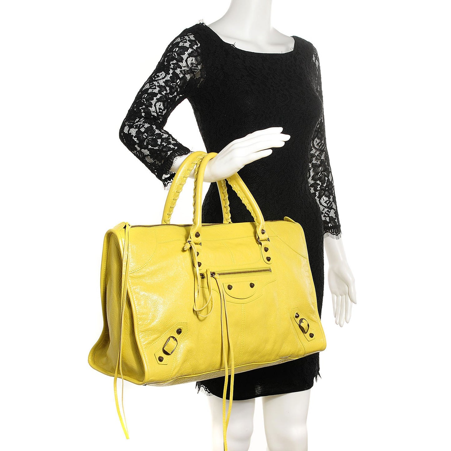 Agneau Classic Hardware Work Jaune Poussin