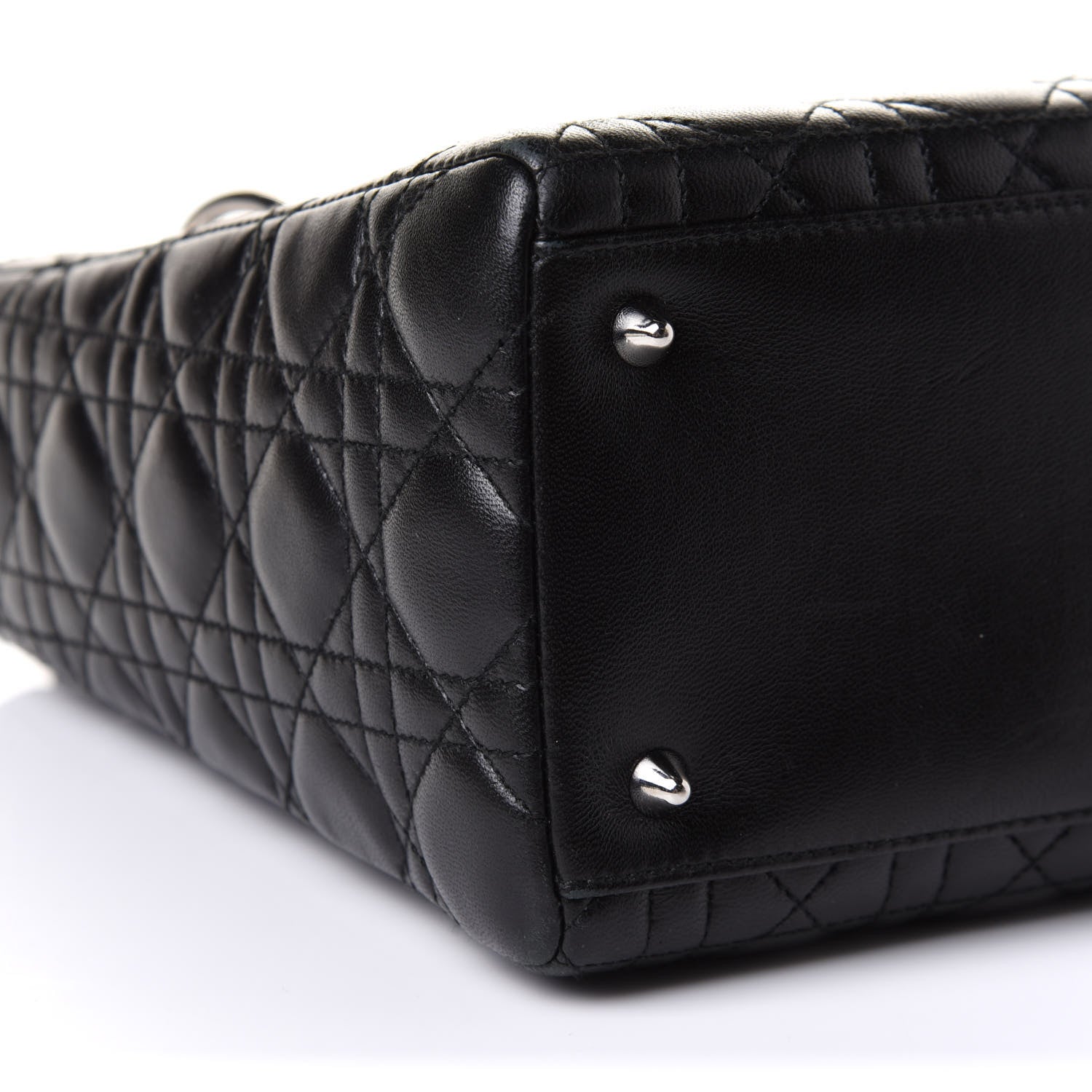 Christian Dior Lambskin Cannage Medium Lady Dior Black 5 of 10