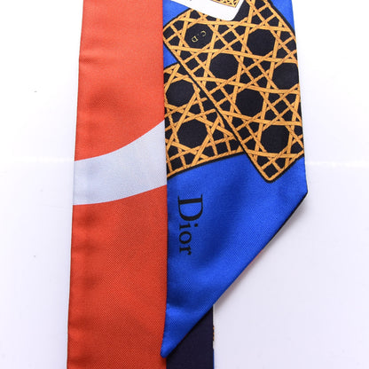 Christian Dior Silk ABCDior T Mitzah Scarf Blue 2 of 4