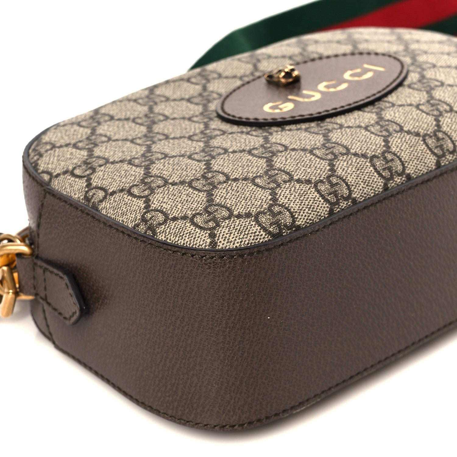 Gucci GG Supreme Monogram Web Neo Vintage Shoulder Bag Beige New Acero Crop 10 of 11