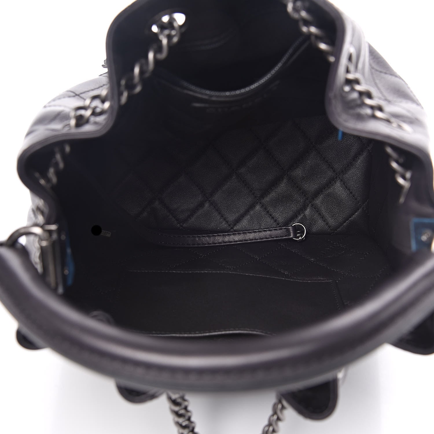 Chanel Calfskin Stitched Medium Urban Luxury Drawstring Backpack Black 5 of 10