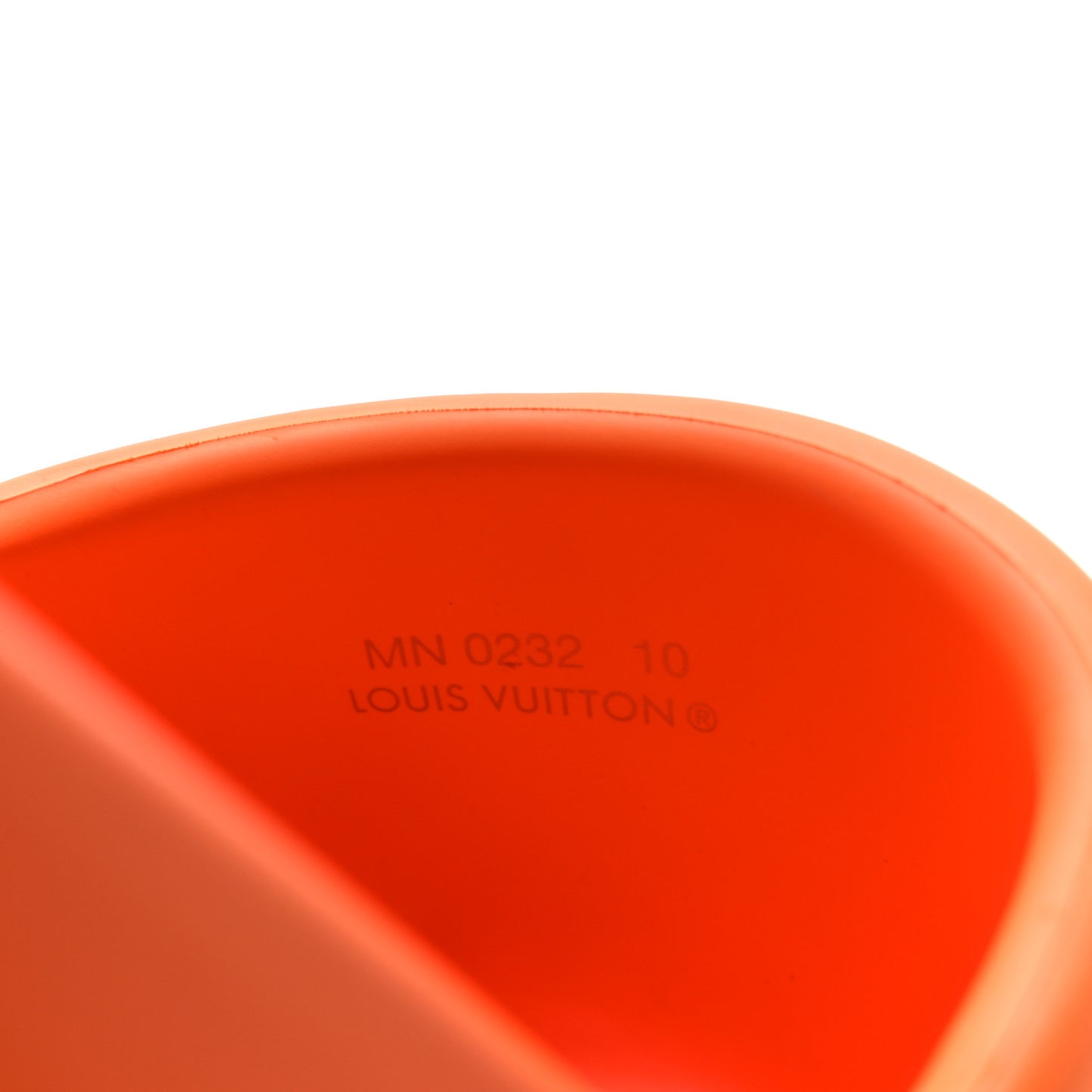 Rubber Embossed Monogram Mens Waterfront Mules 10 Orange