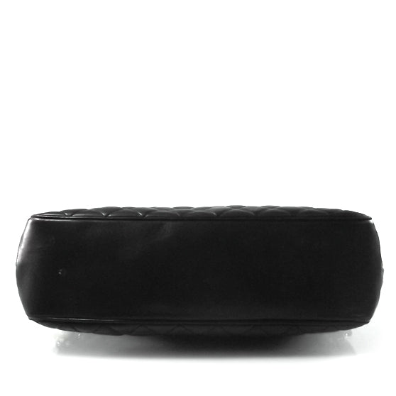 Lambskin Quilted Shoulder Bag Black