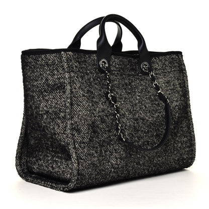 Chanel Mixed Fibers Medium Deauville Tote Black 4 of 8