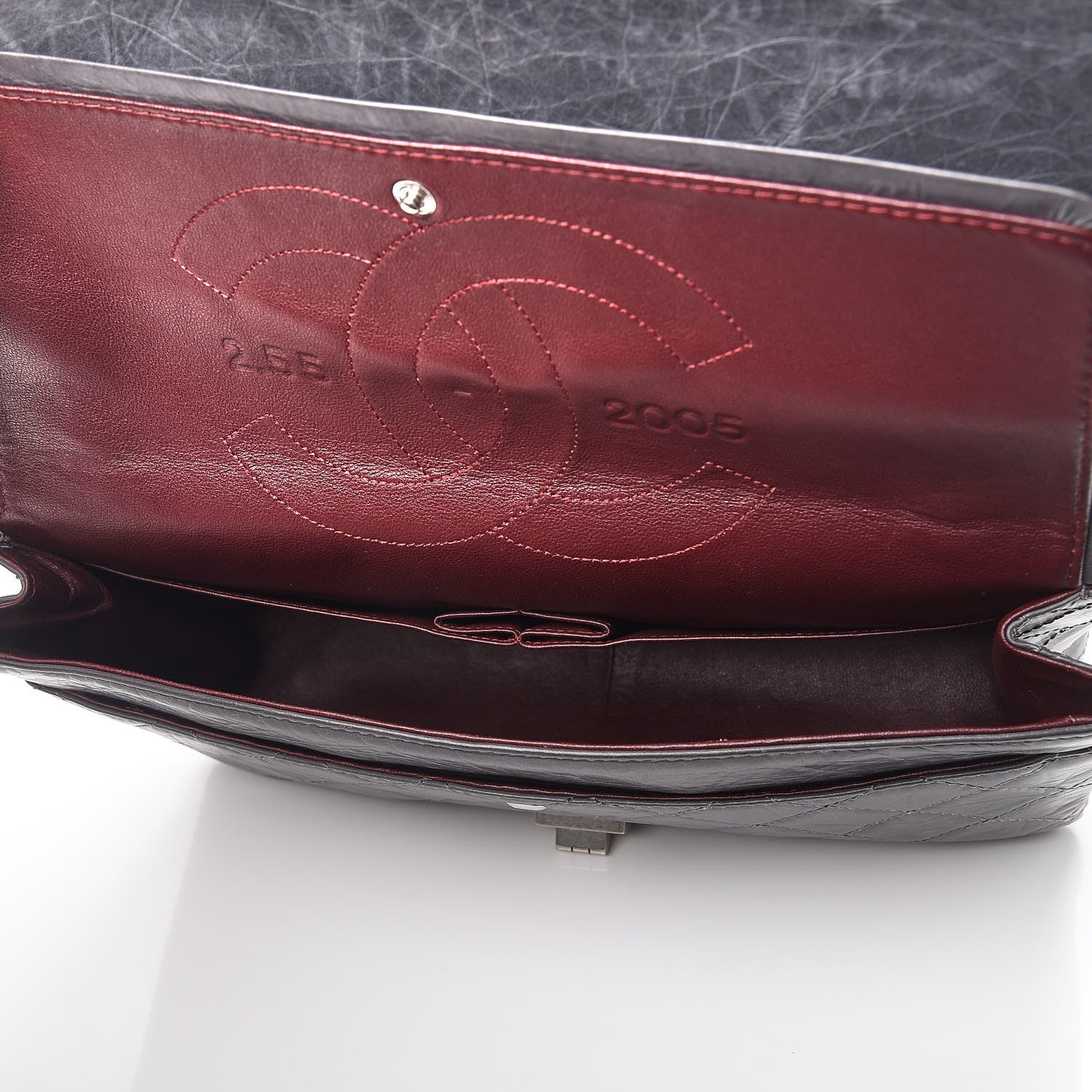 Chanel Aged Calfskin Quilted 50th Anniversary 2.55 Reissue 227 Flap Grey 5 of 17