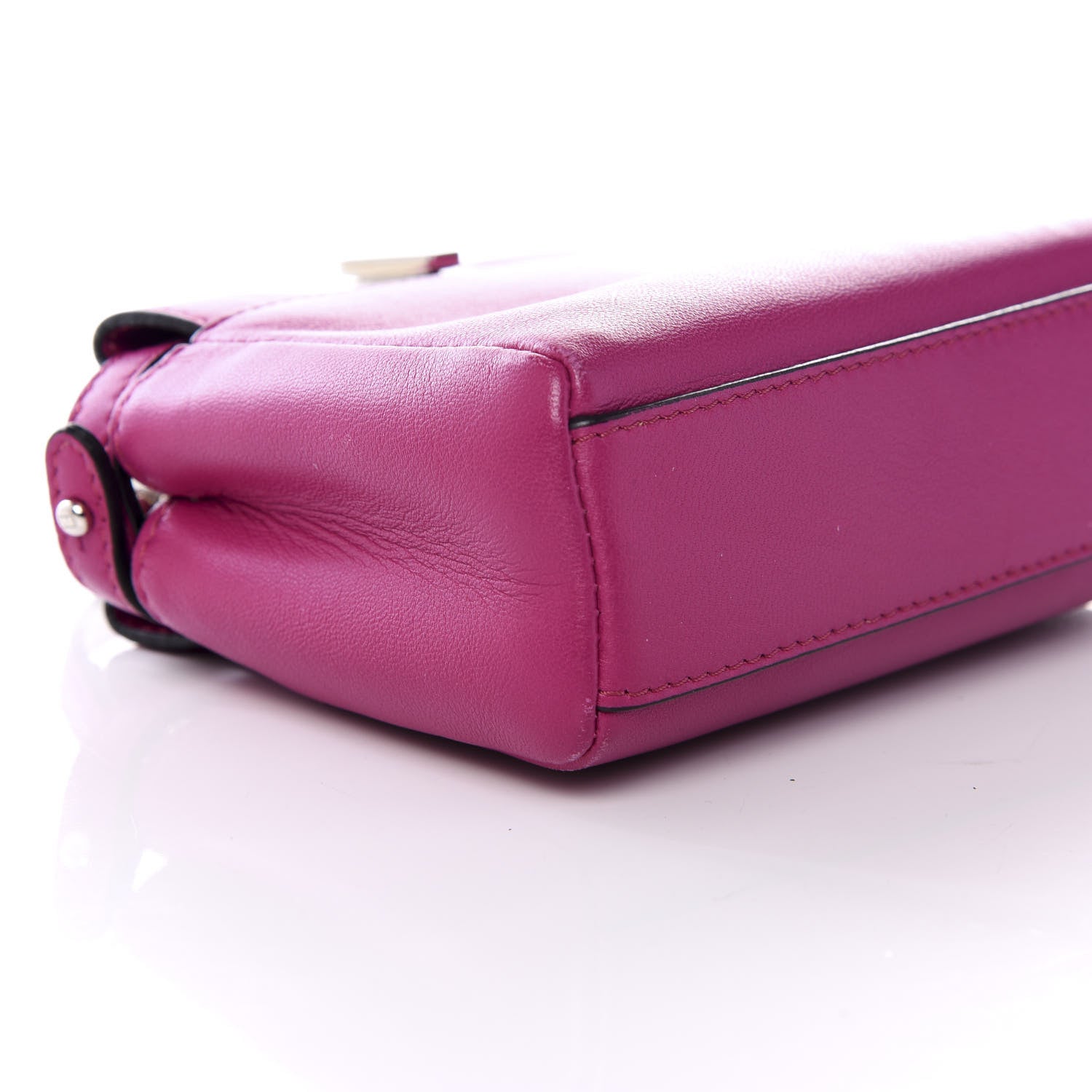 Fendi Nappa Micro Peekaboo Iconic Satchel Magenta 6 of 8