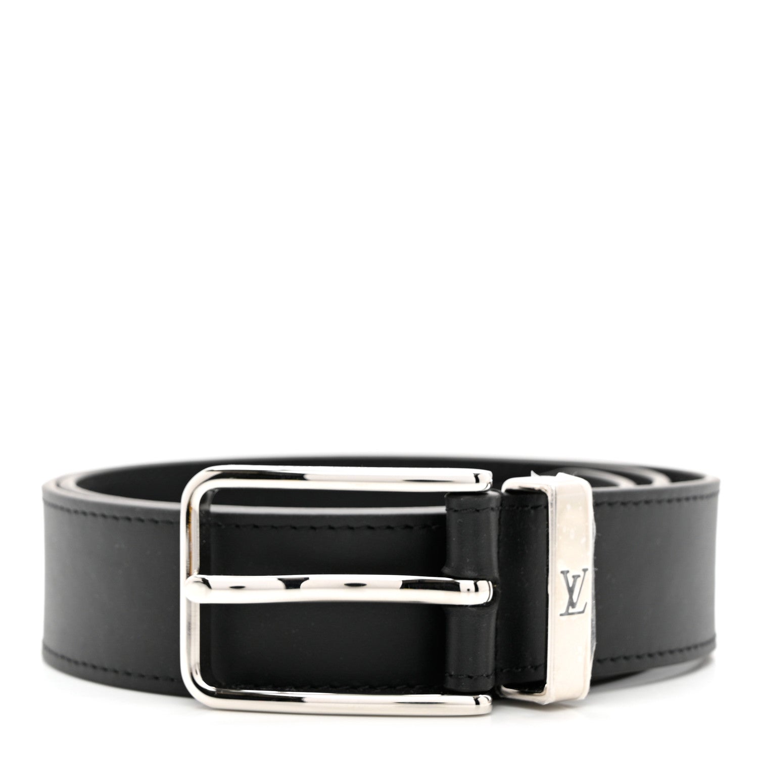 Louis Vuitton Calfskin 35mm Pont Neuf Belt 85 34 Black 1 of 6