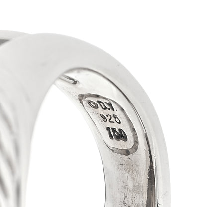 David Yurman Sterling Silver 18K Yellow Gold Albion Carved Cable Ring 52 6 4 of 4