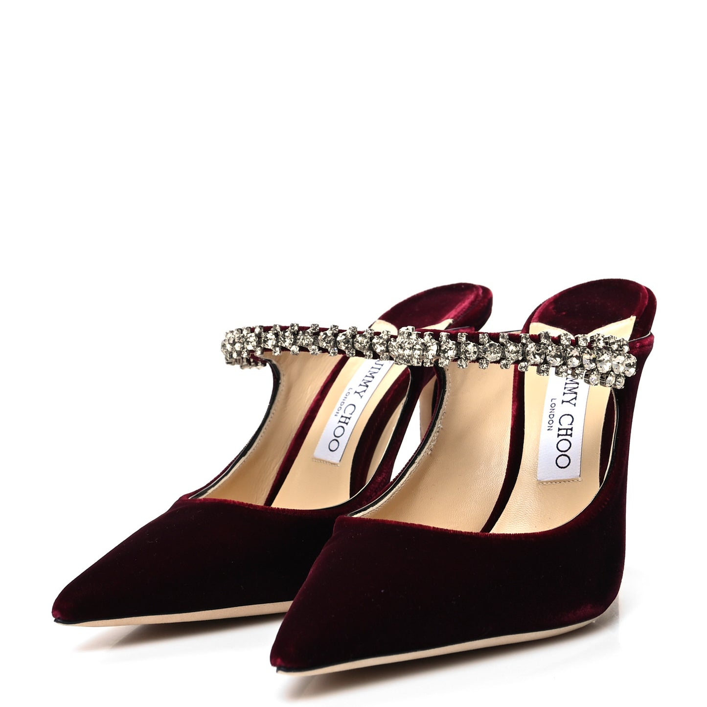 Velvet Crystal Bing 100 Pumps 40 Burgundy