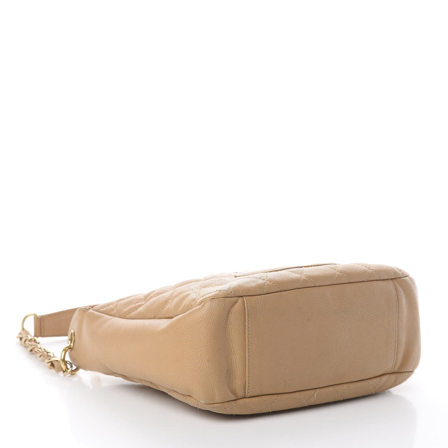 Caviar Quilted Timeless CC Shoulder Bag Beige