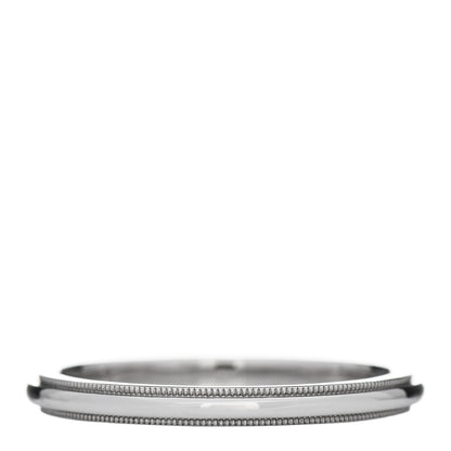 Tiffany Platinum 2mm Milgrain Wedding Band Ring 54 6.75 3 of 4