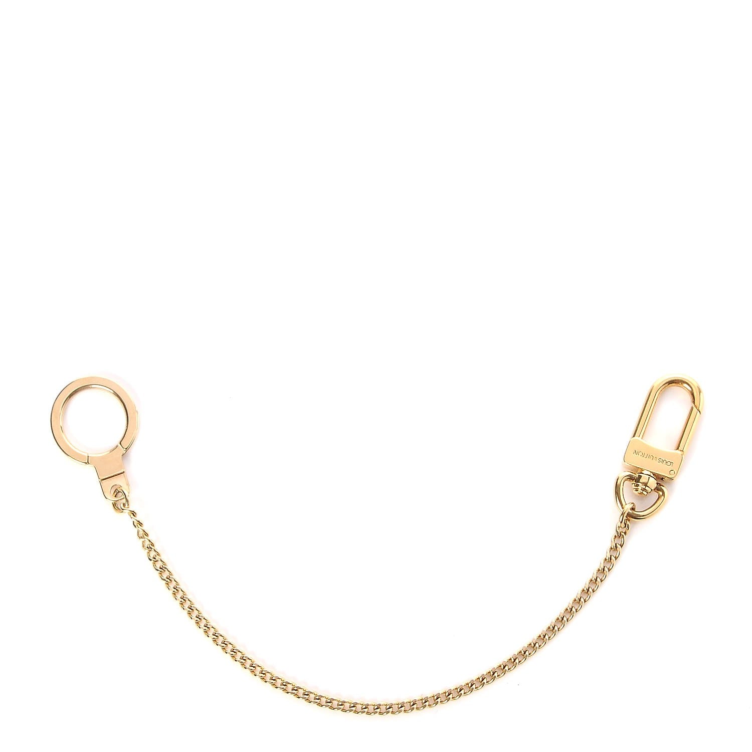 Louis Vuitton Metal Pochette Extender Key Ring Chain Gold 1 of 4