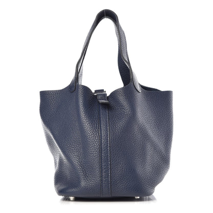 Hermes Taurillon Clemence Picotin Lock 18 PM Bleu Abysse 1 of 11