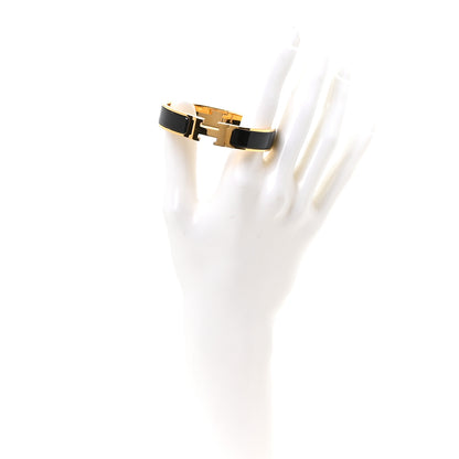 Hermes Enamel Narrow Clic Clac H Bracelet PM Black 2 of 5