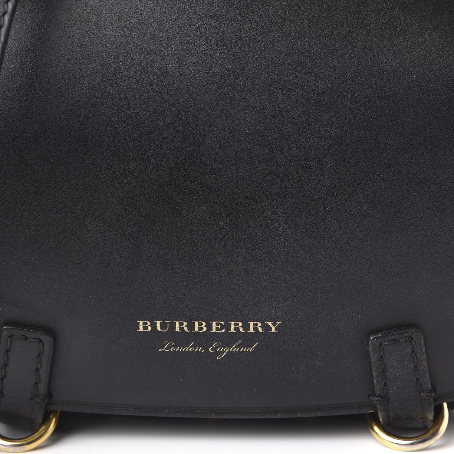 Burberry Soft Grain Calfskin Studded Baby Bridle Saddle Bag Black 9 of 13