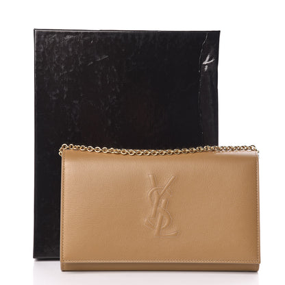 Saint Laurent Calfskin Belle de Jour Chain Clutch Beige 11 of 11