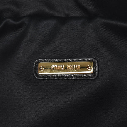Miu Miu Nappa Matelasse Belt Bag Nero Black Billard Green 6 of 7