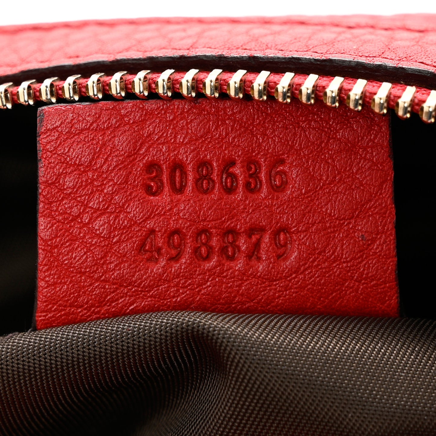 Pebbled Calfskin Medium Soho Cosmetic Case Red