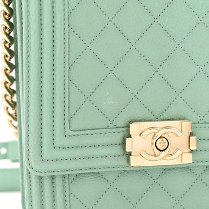 Chanel Calfskin Quilted North South Boy Flap Light Blue 13 of 13
