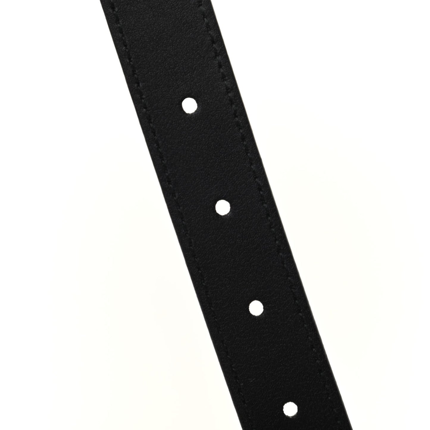 Moon Calfskin Torchon Double G 25mm Belt 75 30 Black