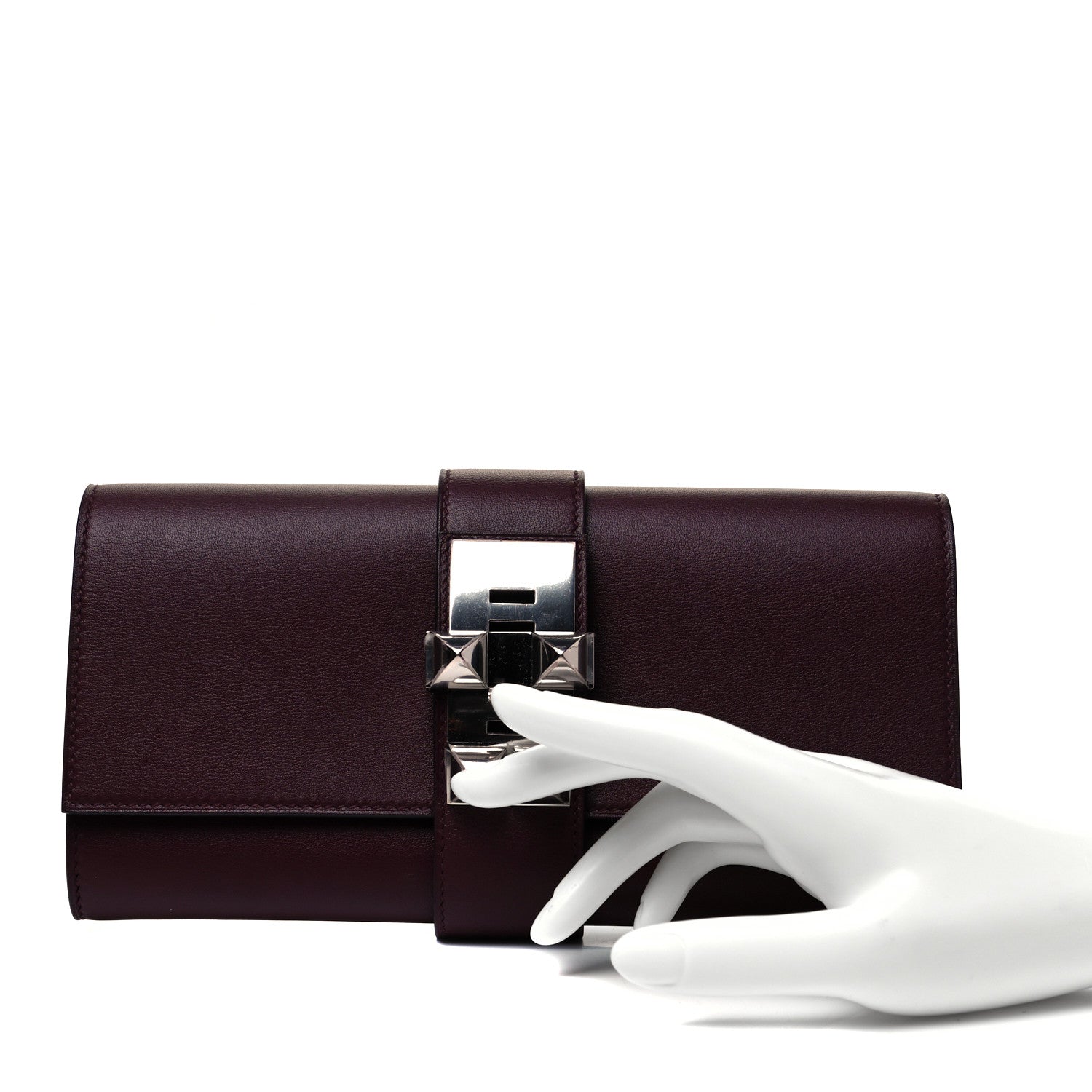 Hermes Swift Medor 23 Clutch Bordeaux 2 of 8