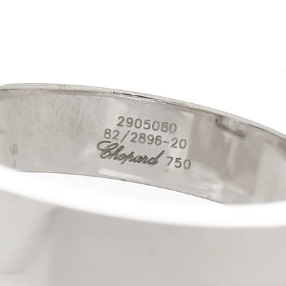Chopard 18K White Gold Diamond Happy Diamond Square Pave Ring 53 6.25 4 of 4