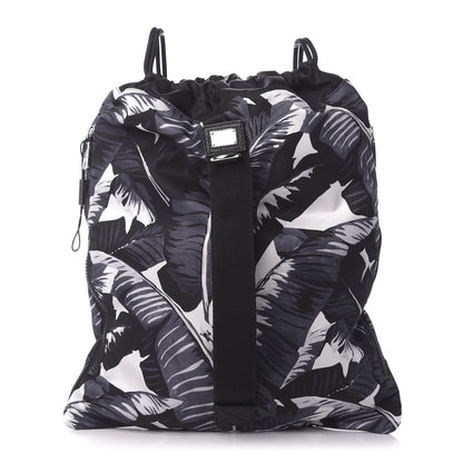 Dolce & Gabbana Nylon Printed Drawstring Backpack Black 1 of 10