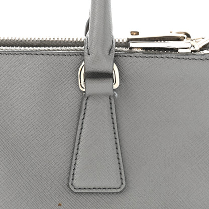 Prada Saffiano Lux Medium Galleria Double Zip Tote Grey 18 of 18