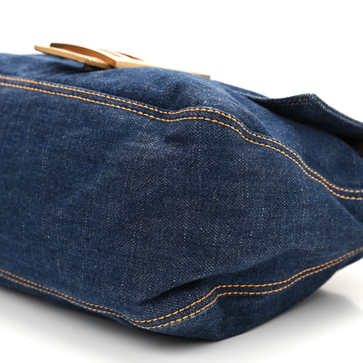 Fendi Denim Lizard Mama Baguette Blue 10 of 11