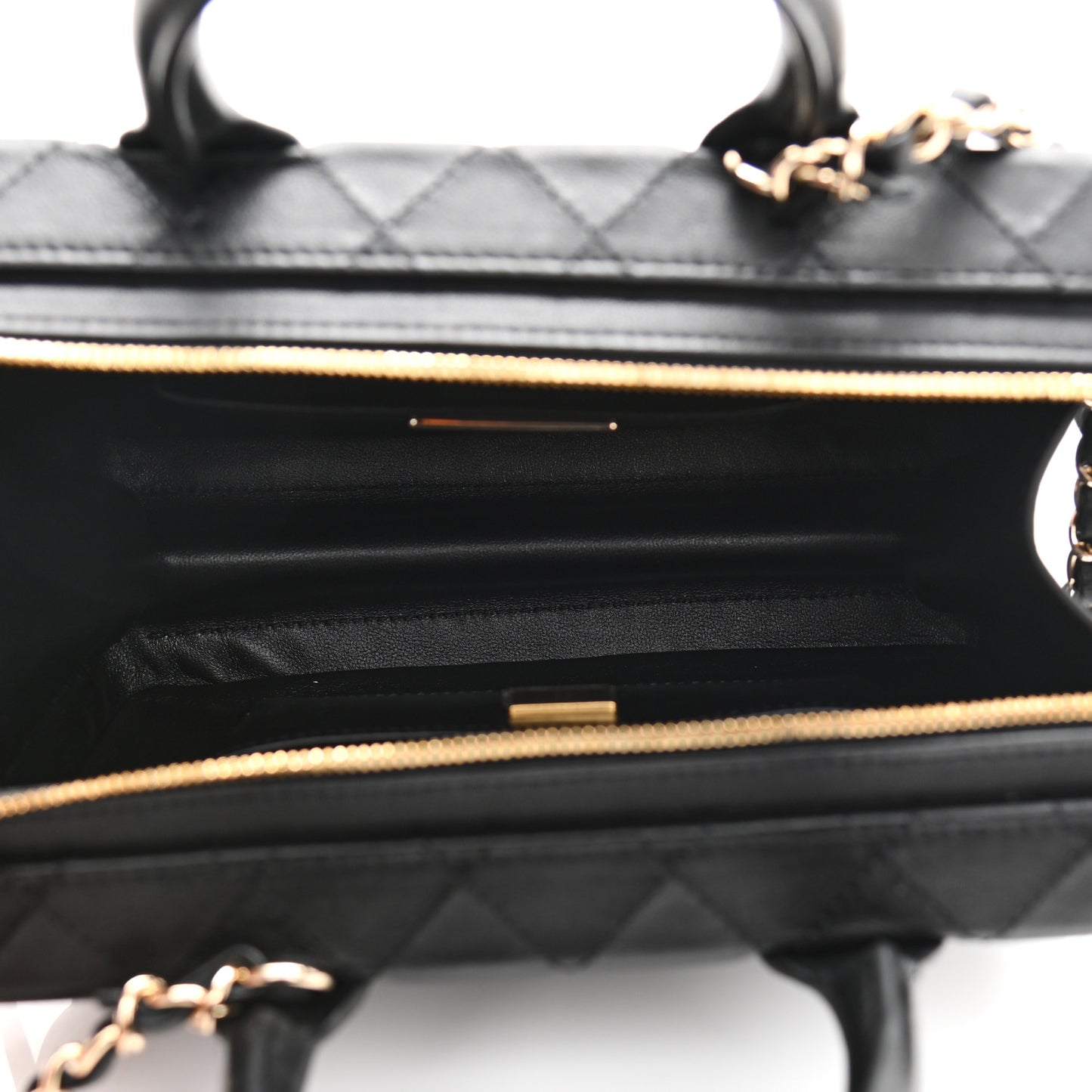 Calfskin Quilted Studded Square Vanity Case Black