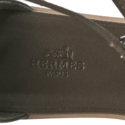 Hermes Epsom Santorini Sandals 40 Etoupe 8 of 9