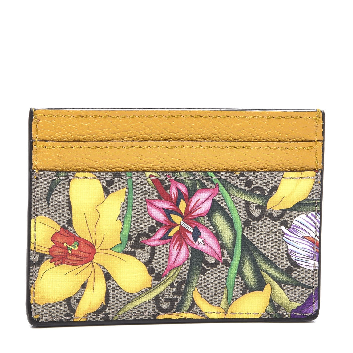 Gucci GG Supreme Monogram Flora Web Ophidia Card Holder Beige Multicolor Crop 2 of 8