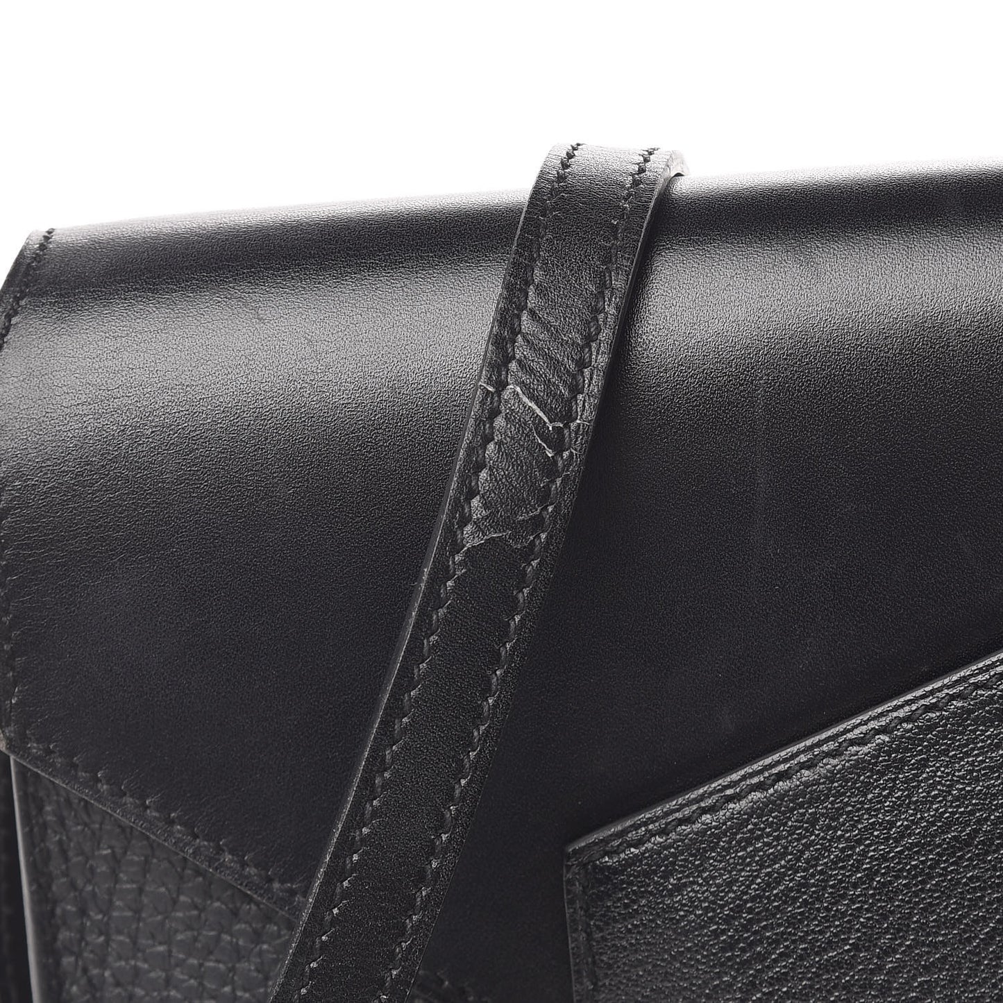 Box Taurillon Clemence Faco Clutch Black