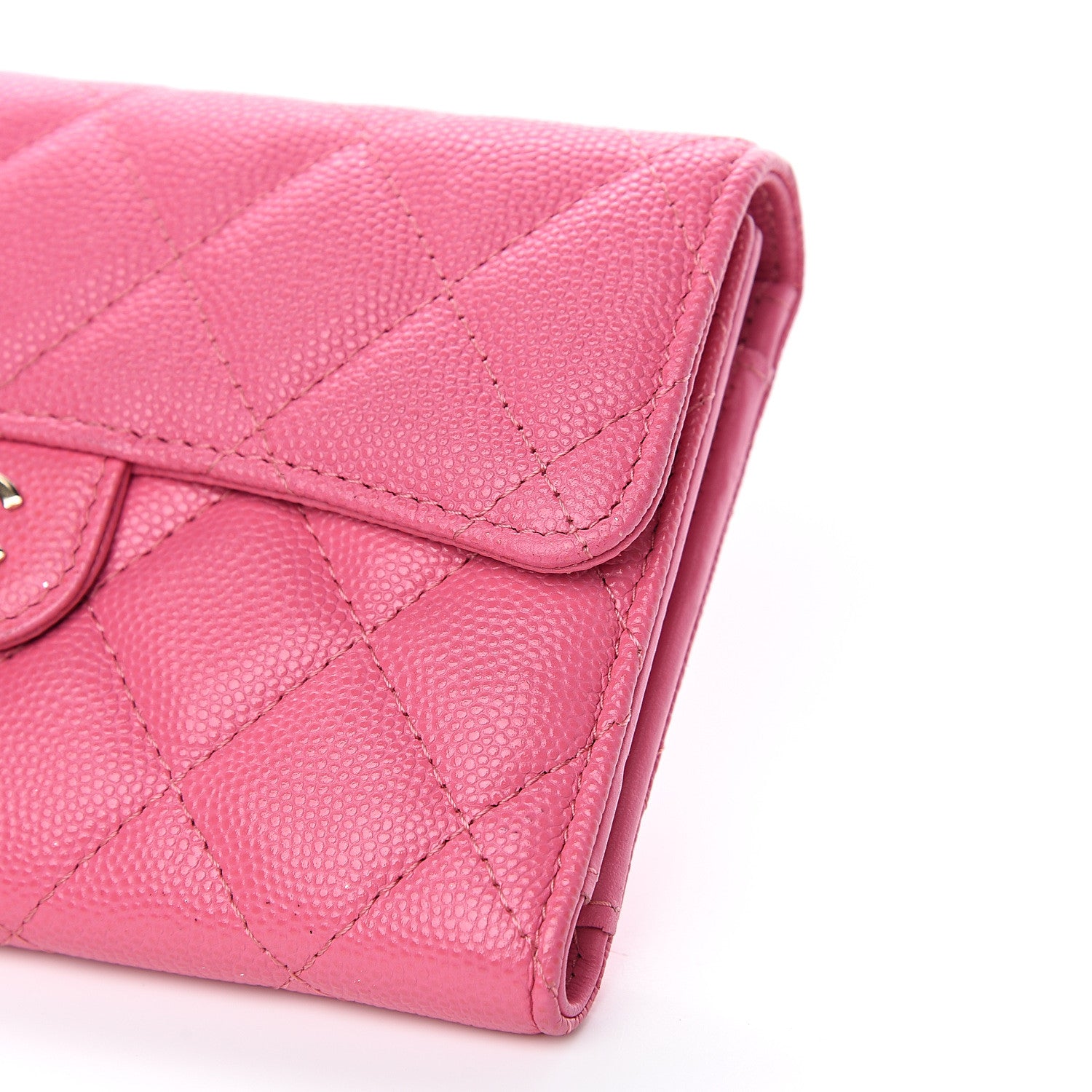 Chanel Iridescent Caviar Quilted Medium Flap Wallet Pink 8 of 10