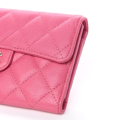 Chanel Iridescent Caviar Quilted Medium Flap Wallet Pink 8 of 10