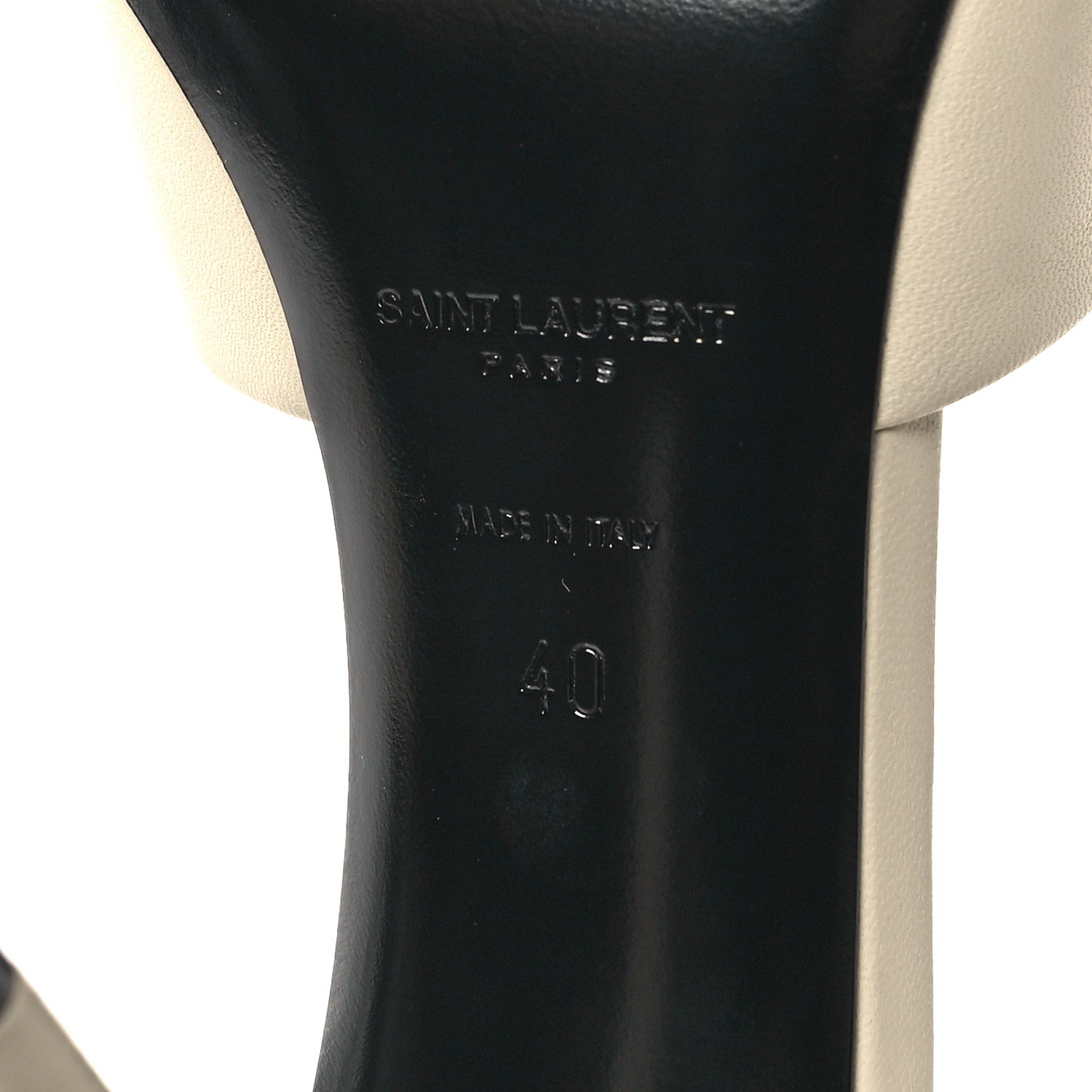 Saint Laurent Calfskin New Belfagor 110mm Mules 40 Pearl 7 of 10