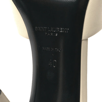 Saint Laurent Calfskin New Belfagor 110mm Mules 40 Pearl 7 of 10