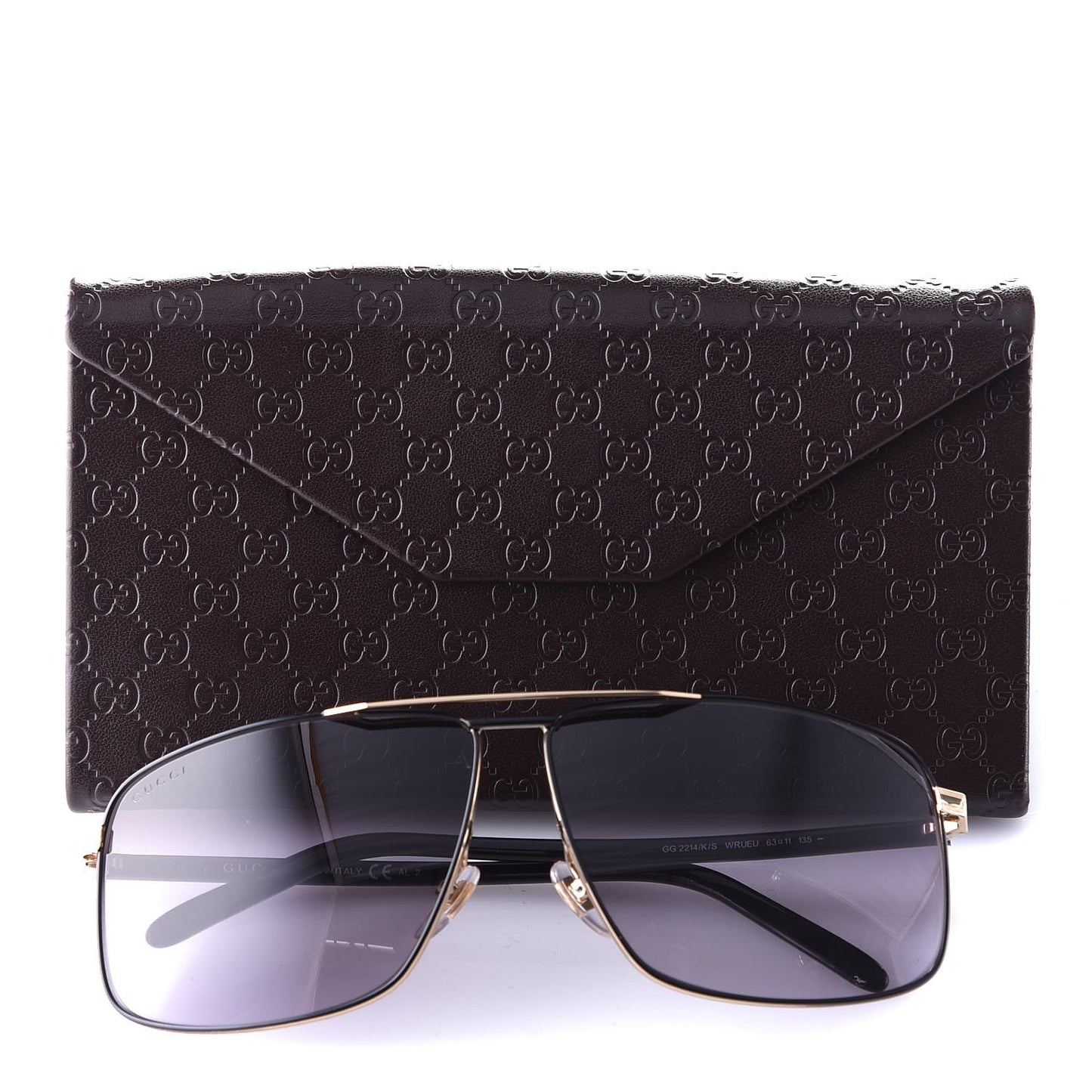 Aviator GG 2214/K/S Sunglasses Black Gold
