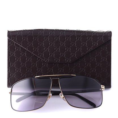 Gucci Aviator GG 2214/K/S Sunglasses Black Gold 8 of 8