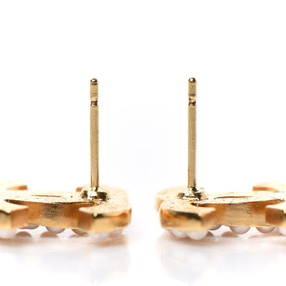 Chanel Pearl CC Earrings Gold 3 of 5