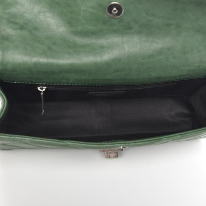 Chanel Washed Lambskin Jumbo Take Away Flap Green 16 of 21