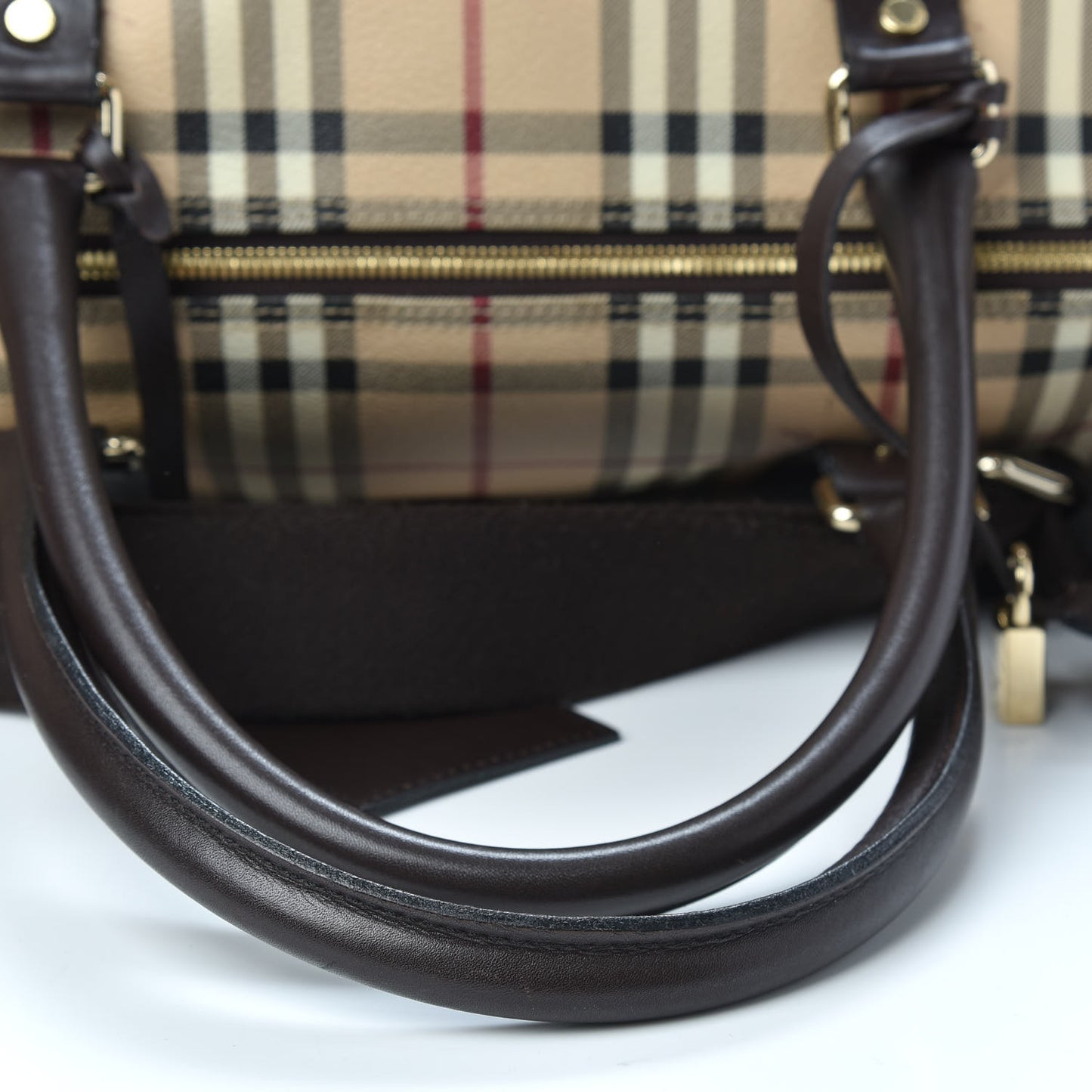Haymarket Check Duffle Bag Dark Brown